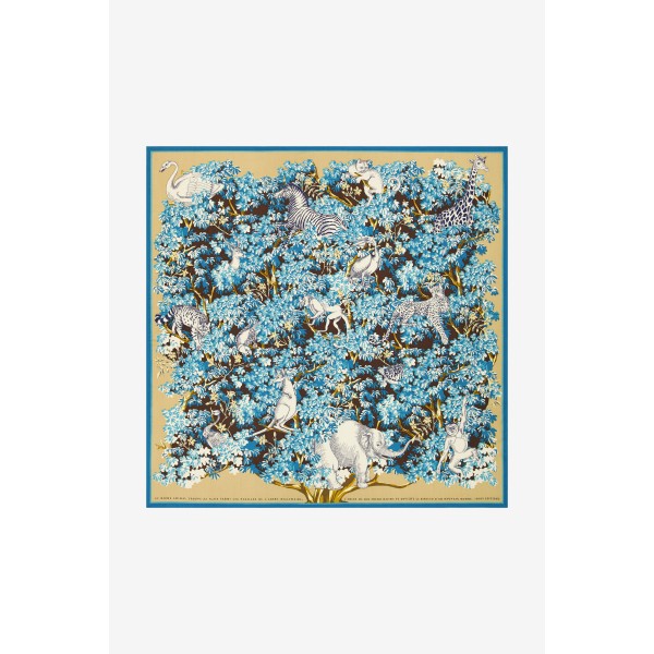 Inoui Editions šilko ir modalo skara BESTIAIRE BEIGE